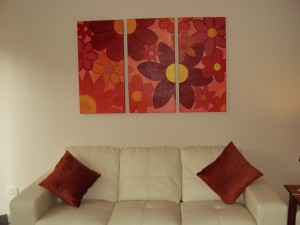 Paula's Garden - Commissioned acrylic painting by Brisbane Artist Kirsten Bailey