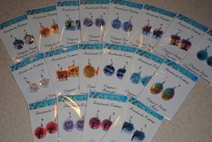 Wearable Art Earrings by KL Bailey Art Wearable Art Earrings by KL Bailey Art