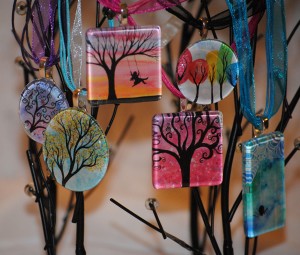 Wearable Art pendants by KL Bailey Art