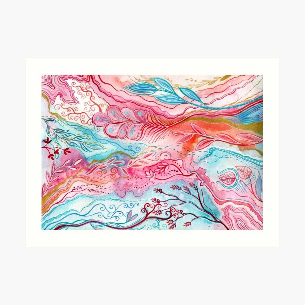 Nicole - PRINT abstract painting, acrylic painting, paper print, color –  stephaniecorfee