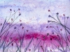 Sweet morning - watercolour painting of a field of purple flowers by KLBailey Art