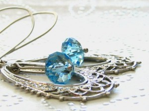 Victorian filigree teardrop earrings by Adorn You