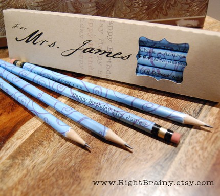Personalised Pencil Greetings by Right Brainy