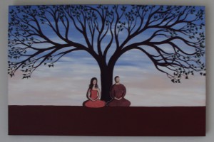 Bodhi tree painting by KL Bailey Art