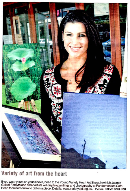 Young Variety Heart Art Show news article from MX newspaper