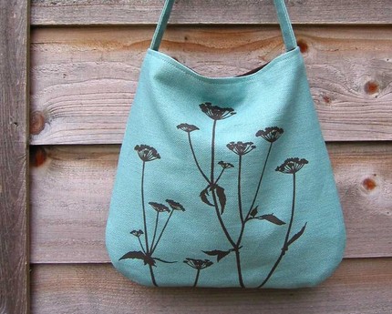 Ecofriendly Hemp Bag featuring Queen Anne's Lace by Uruza