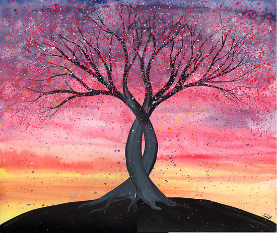 Entwined - Original watercolor painting by Brisbane Artist Kirsten Bailey