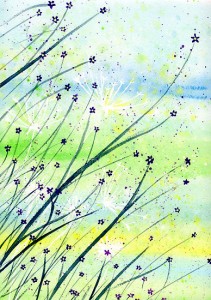 Deb's Garden - Original watercolor painting by Kirsten Bailey