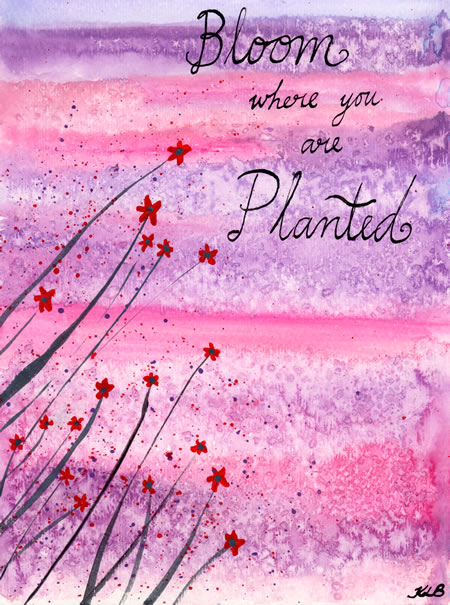 Where You are Planted - Original watercolour painting by Kirsten Bailey