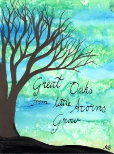 From Little Acorns - Original Watercolour painting by Kirsten Bailey