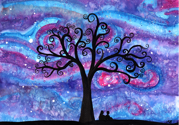 Under the Milky Way - original watercolour painting by Kirsten Bailey Under the Milky Way - original watercolour painting by Kirsten Bailey