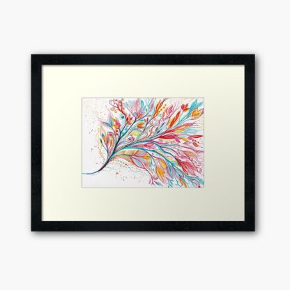 Contemplation - ORIGINAL intuitive abstract watercolour painting on paper in coral, turquoise, yellow and orange by Kirsten Bailey - Image 6