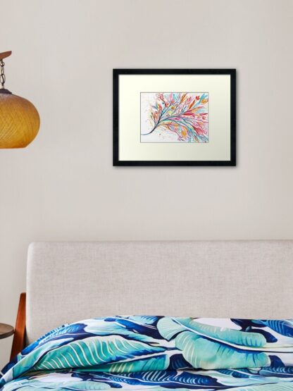 Contemplation - ORIGINAL intuitive abstract watercolour painting on paper in coral, turquoise, yellow and orange by Kirsten Bailey - Image 5