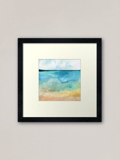 By the Bay - ORIGINAL abstract watercolour paintings inspired by bay bayside sea seaside ocean beach pier - Image 6