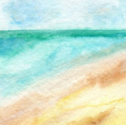 By the Bay - ORIGINAL abstract watercolour paintings inspired by bay bayside sea seaside ocean beach pier - Image 4