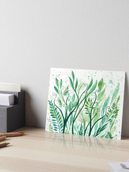 Sea Garden 2 - ORIGINAL intuitive abstract watercolour painting on paper in green and blue by Kirsten Bailey - Image 2