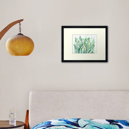 Sea Garden 2 - ORIGINAL intuitive abstract watercolour painting on paper in green and blue by Kirsten Bailey - Image 4