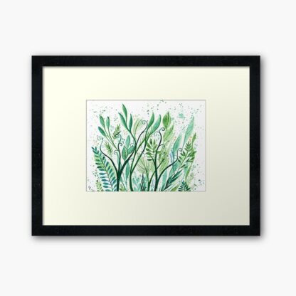 Sea Garden 2 - ORIGINAL intuitive abstract watercolour painting on paper in green and blue by Kirsten Bailey - Image 5