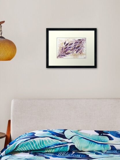 Purple Majesty - ORIGINAL intuitive art watercolour painting on paper in purple and gold by KL Bailey Art - Image 5