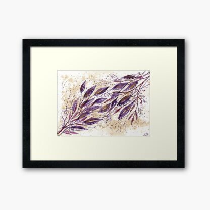 Purple Majesty - ORIGINAL intuitive art watercolour painting on paper in purple and gold by KL Bailey Art - Image 3