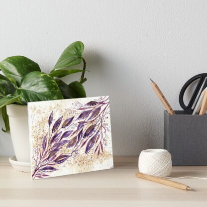 Purple Majesty - ORIGINAL intuitive art watercolour painting on paper in purple and gold by KL Bailey Art - Image 6